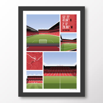 Manchester United Views Of Old Trafford Poster, 7 of 7