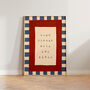 Don't Forget Milk And Bread Checkered Kitchen Wall Print, thumbnail 3 of 9
