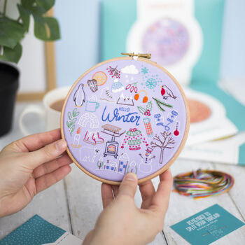 Hello Winter Embroidery Craft Kit, 6 of 8