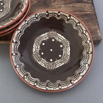 Troyan Ceramic Side Plate In Coffee Colour, 2 of 8