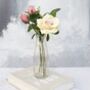 Silk Rose Bouquet In Tall Milk Bottle Vase, thumbnail 1 of 8