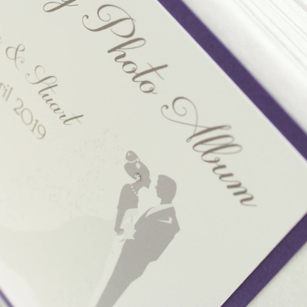 personalised bride & groom wedding album by dreams to reality design