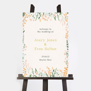 Summer Meadow Wedding Welcome Sign, 2 of 3