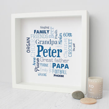 Personalised 60th Birthday Word Art Gift For Him, 2 of 4