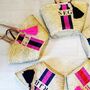Hand Woven And Hand Painted Monogram Stripe Basket, thumbnail 3 of 11
