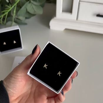 Initial Letter Earring Sterling Silver Single, 10 of 12