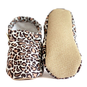 Leopard Cotton Moccasins For Babies And Toddlers, 4 of 4