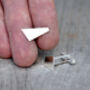 Quadrilateral Cufflinks In Sterling Silver, thumbnail 3 of 3