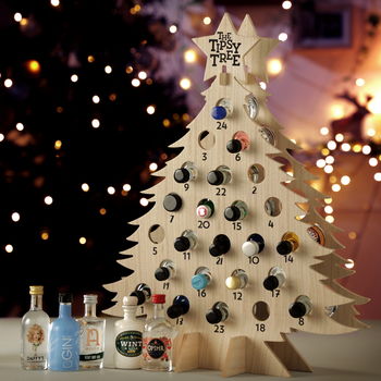 Refilable Wooden Advent Gin Christmas Tree, 5 of 5
