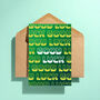 Good Luck Retro Greeting Card, thumbnail 3 of 3