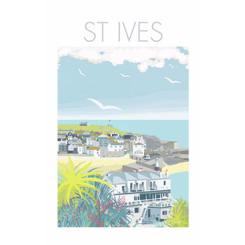 St Ives And Palms Cornwall Print, 5 of 5