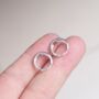 Thick 12 Mm Silver Huggie Hoops, Minimalistic Dainty Hoops, thumbnail 1 of 7