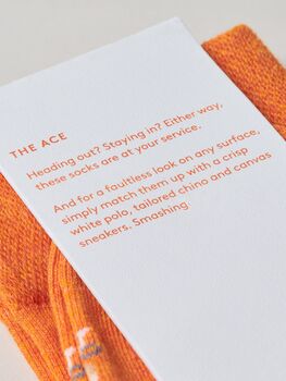 The Ace, Clay Edition – Luxury Tennis Themed Socks, 4 of 9