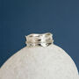 Personalised Wave Spinner Ring In Sterling Silver, thumbnail 4 of 12