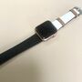 Vegan Leather Apple Watch Strap In Black And White, thumbnail 4 of 4