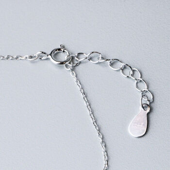 Sterling Silver Dainty Heart Charm Bracelet, 3 of 6