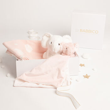 Elephant Plush Toy, Blanket Comforter Baby Gift Set, 2 of 5