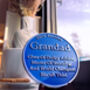 Polished Metal Heritage Gift Blue Plaque For Grandad, thumbnail 4 of 4