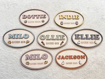 Personalised Easter Crate Name Sign Wooden Easter Box, 3 of 12