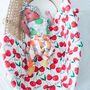 Cherry Personalised Swaddle Blanket, thumbnail 2 of 4