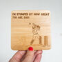 Personalised Engraved Bamboo Cricket Coaster, thumbnail 4 of 4