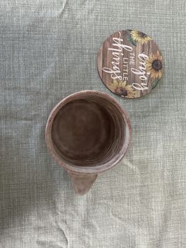 Handmade Porcelain Mug Sandstone Matte Finish, 280ml Artisan Ceramic Cup, 2 of 5