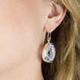 Semi Precious Geode Earrings Set In Sterling Silver, thumbnail 1 of 7