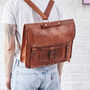 Convertible Leather Backpack Satchel, thumbnail 5 of 7