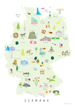 Map Of Germany Art Print, 3 of 3