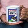 'Wake And Wince' Funny Parody Cereal Box Mug, thumbnail 2 of 3