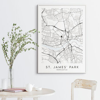 Newcastle United Poster St. James' Park Map Print, 3 of 4