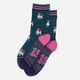 Jack Russell Terriers Dogs Bamboo Socks Women's Green, thumbnail 2 of 4