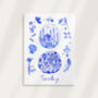 Scenes Of Turkey Blue Tile Inspired Travel Print, thumbnail 10 of 12