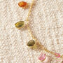 Dangly Tourmaline Charm Gold And Silver Chain Necklace, thumbnail 8 of 10