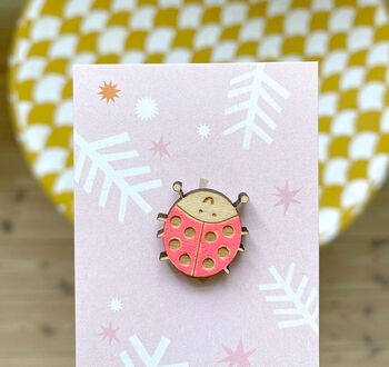 Smiley Ladybird Pin Badge, 2 of 3