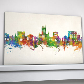 Bury St Edmunds Skyline Cityscape Art Print, 2 of 7