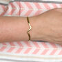 Waterproof Gold Plated V Bangle, thumbnail 1 of 4