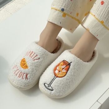 Its Spritz O Clock Embroidered Slippers, 3 of 6