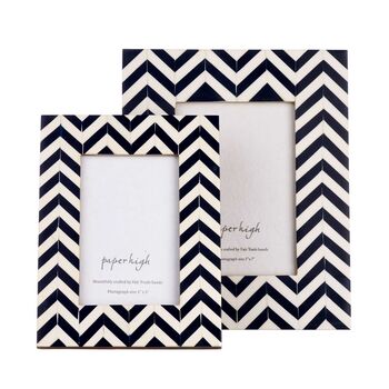 Handmade Chevron Patterned Photo Frame, 5 of 7