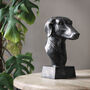 Greyhound Bust Ornament, thumbnail 1 of 2