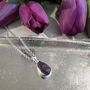 Natural Amethyst Pendant Necklace, thumbnail 2 of 3