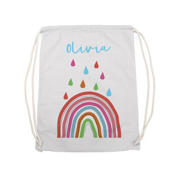 Personalised Children's Rainbow Pe Kit Bag, 8 of 12