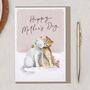 Cute Cats Hugging, Happy Mother's Day Card, thumbnail 1 of 2
