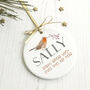 Red Robin Personalised Bauble, thumbnail 1 of 2