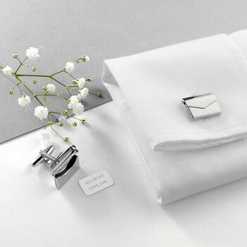 Personalised Silver Plated Secret Message Cufflinks, 3 of 8