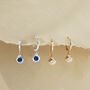 Sterling Silver Or Gold Birthstone Molten Hoop Earrings, thumbnail 3 of 9