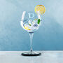 Personalised Any Initial And Name Gin Glass, thumbnail 1 of 5