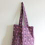 Slim Block Print Tote Bags, Fair Trade Reusable Shopping Bags Handmade In India, thumbnail 1 of 6