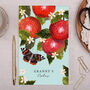 Personalised Notebook With Apples And Butterfly, thumbnail 1 of 4