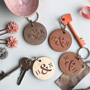 Couples Ampersand Pair Of Keyrings, 4 of 6